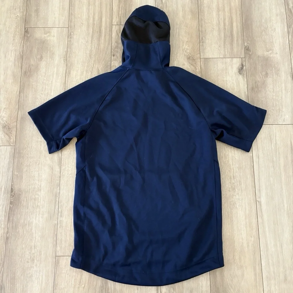 Nike Men's Sz Medium Dri-FIT Spotlight Short Sleeve Hoodie BV3607 Navy Blue